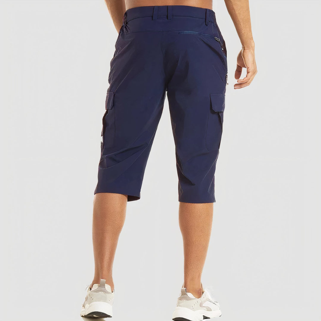 Mångsidiga herr cargo shorts, perfekta för vandring & fritid. Snabbtorkande material.