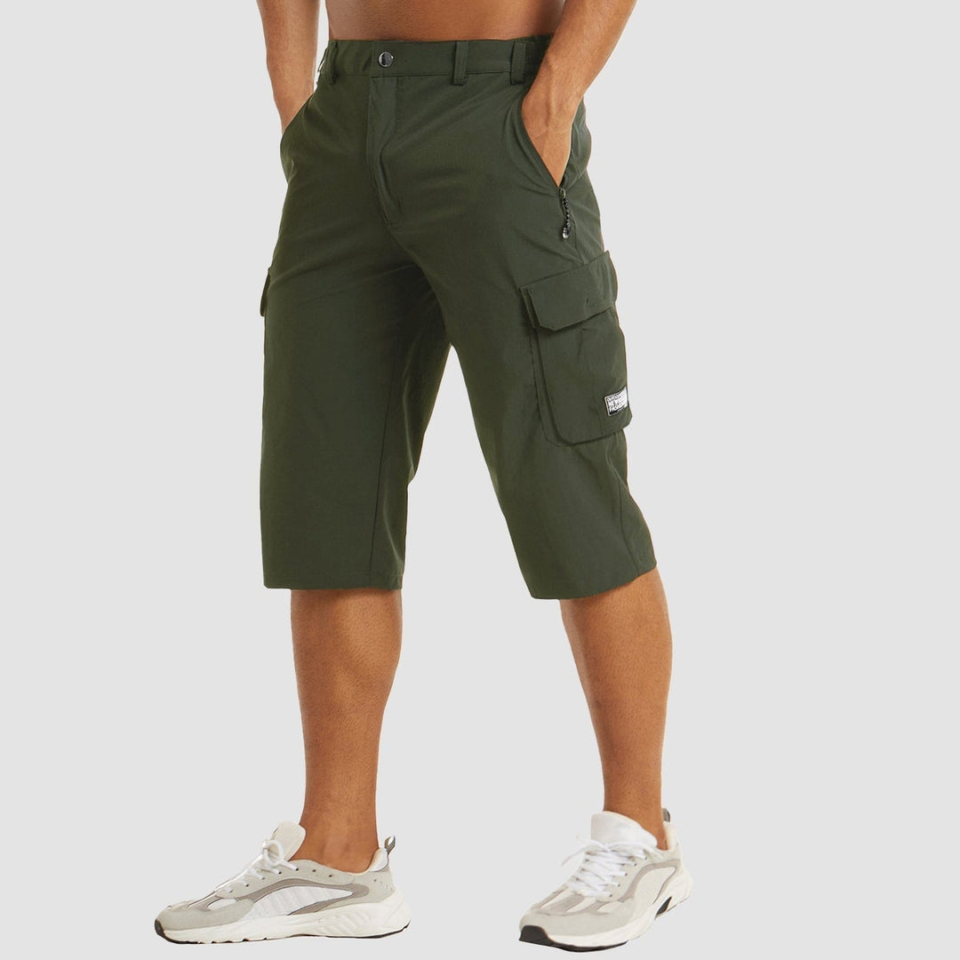 Herrars bekväma snabbtorkande shorts med cargofickor. Ideala för resor & utomhusaktiviteter.