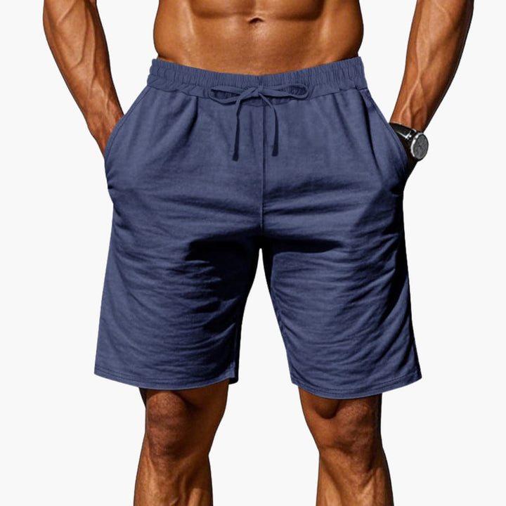 Bekväma casualshorts för herr med elastisk midja. Perfekta fritidsshorts för sommar och utomhus.