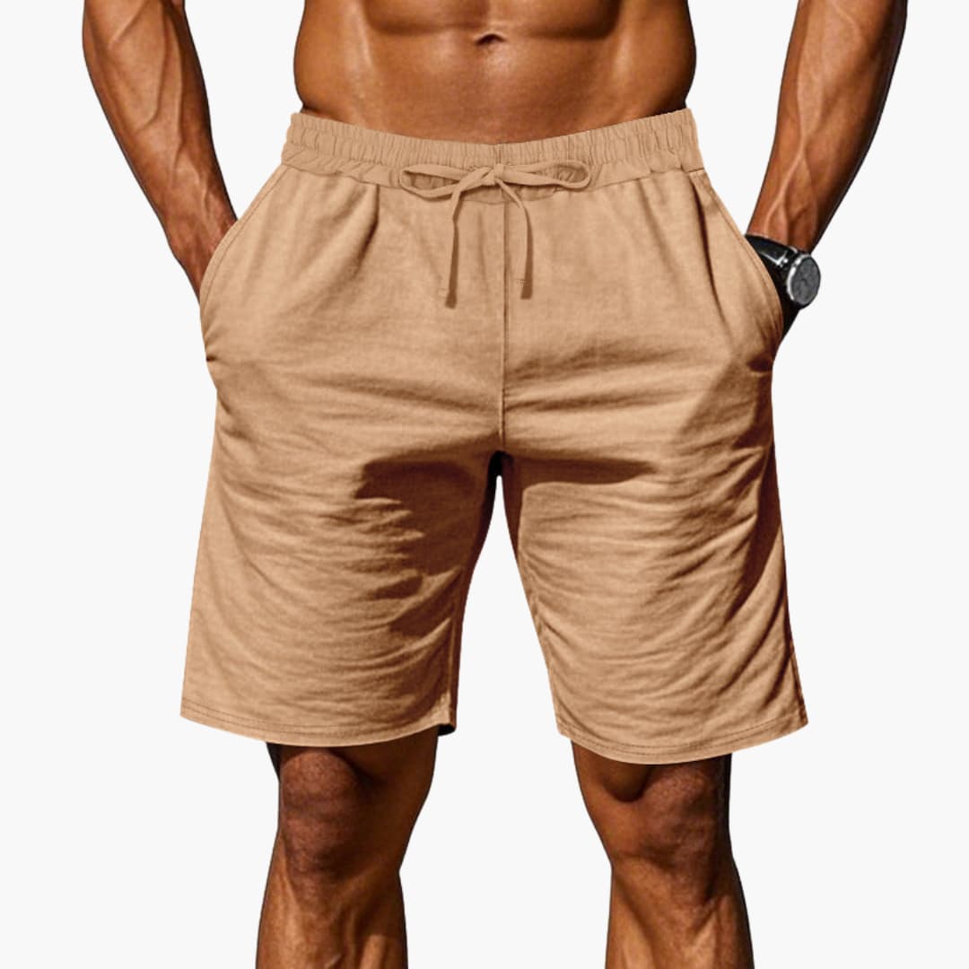 Herrshorts med fokus på elastisk midja för en perfekt passform. Stilrena och bekväma fritidsshorts.