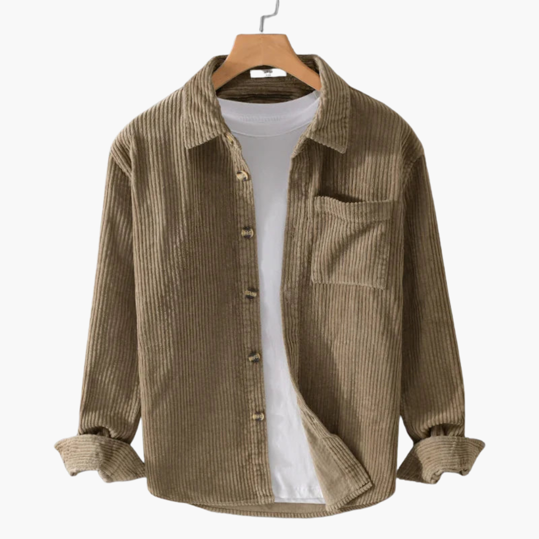 Herr overshirt i grön, marinblå eller khaki. Perfekt som lager på lager-plagg för alla säsonger.