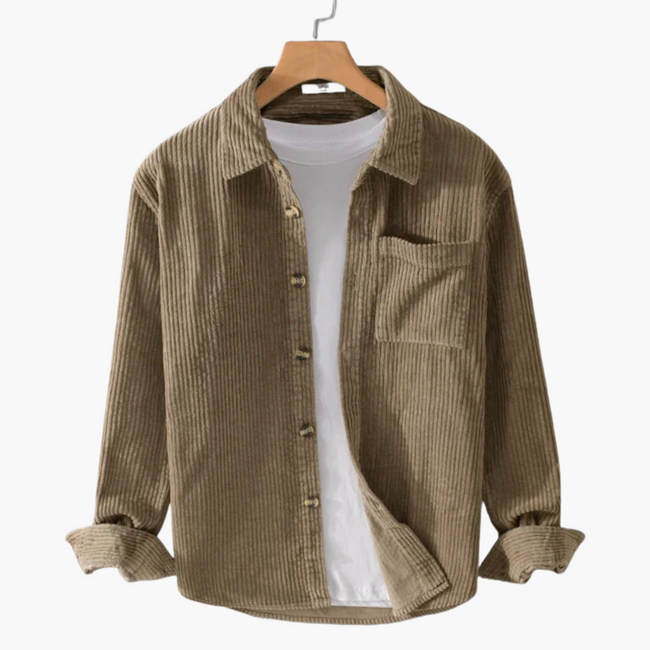 Herr overshirt i grön, marinblå eller khaki. Perfekt som lager på lager-plagg för alla säsonger.