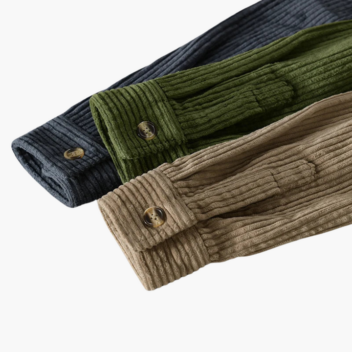 Robust herr overshirt, en modern skjortjacka med avslappnad passform. För en komplett casual look.
