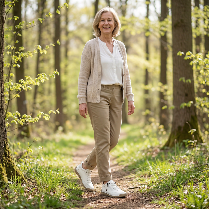 Lätta promenadskor för kvinnor med extra hålfotsstöd