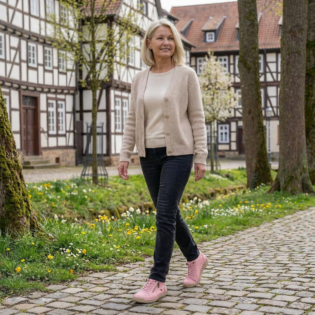 Sköna sneakers för kvinnor med dämpande sulkonstruktion