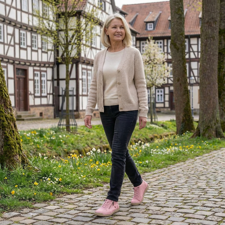 Sköna sneakers för kvinnor med dämpande sulkonstruktion