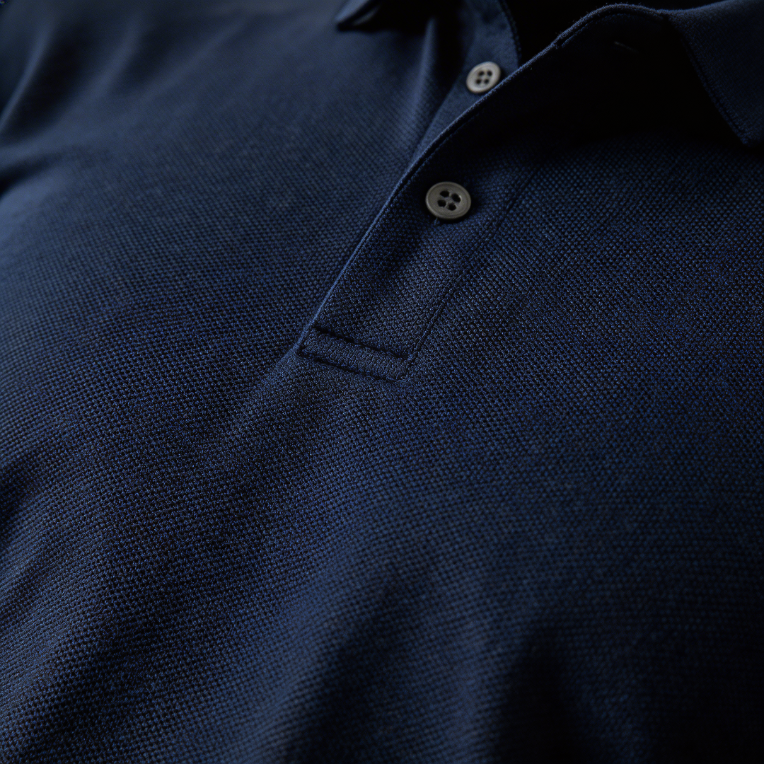 Stilsäker herrpolotröja i mjukt material för smart casual-stil