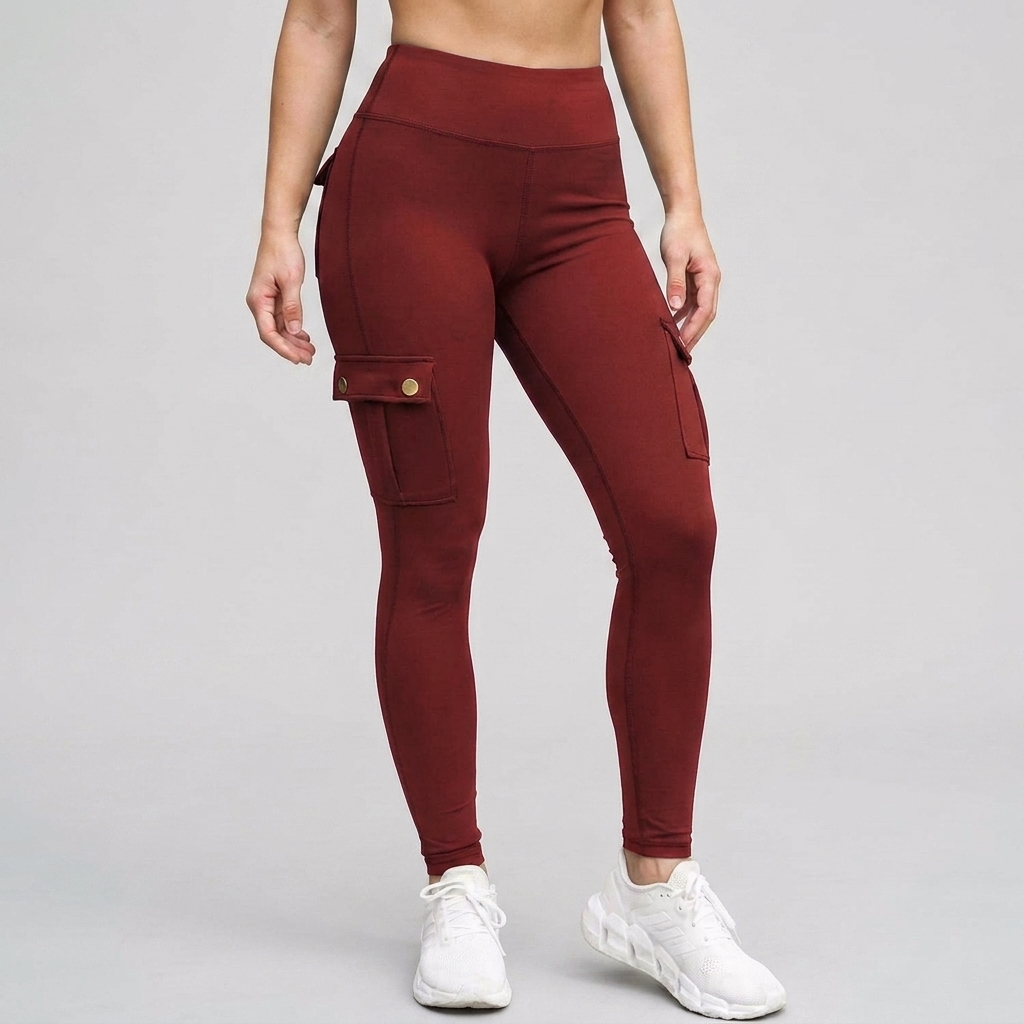 Närbild på tyg och sömmar på eleganta dam byxor med slim fit