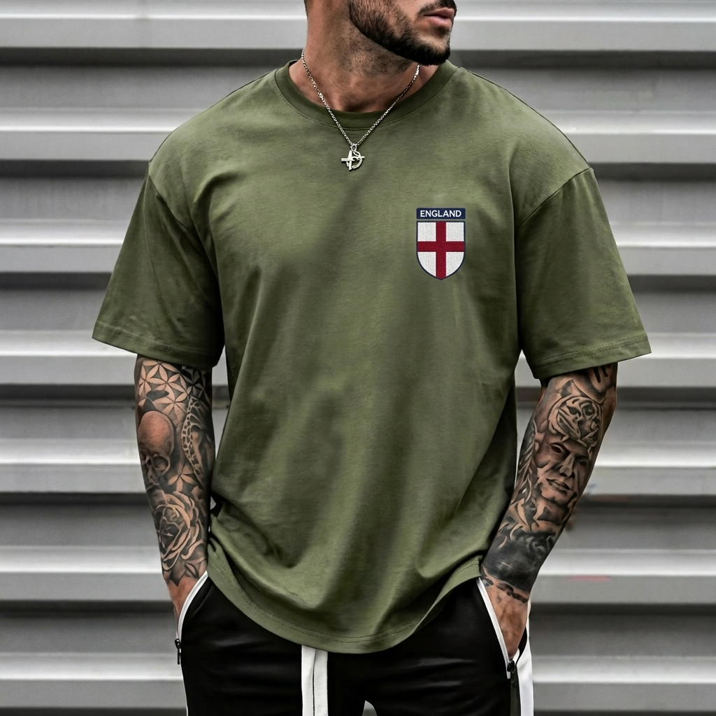 Unisex t-shirt med fotbollslogotyp framifrån, streetwear stil