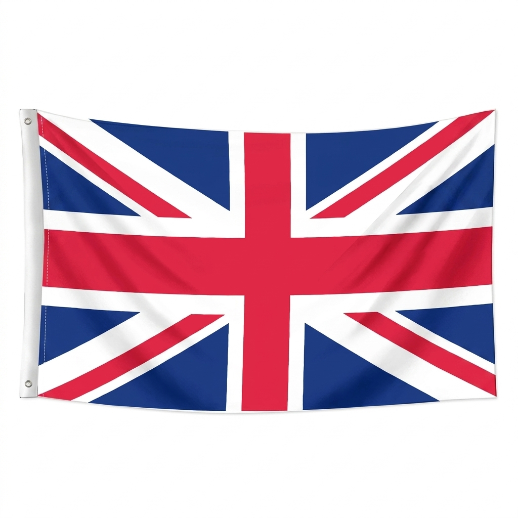 Storbritannien supporter hängande banner med klassisk design