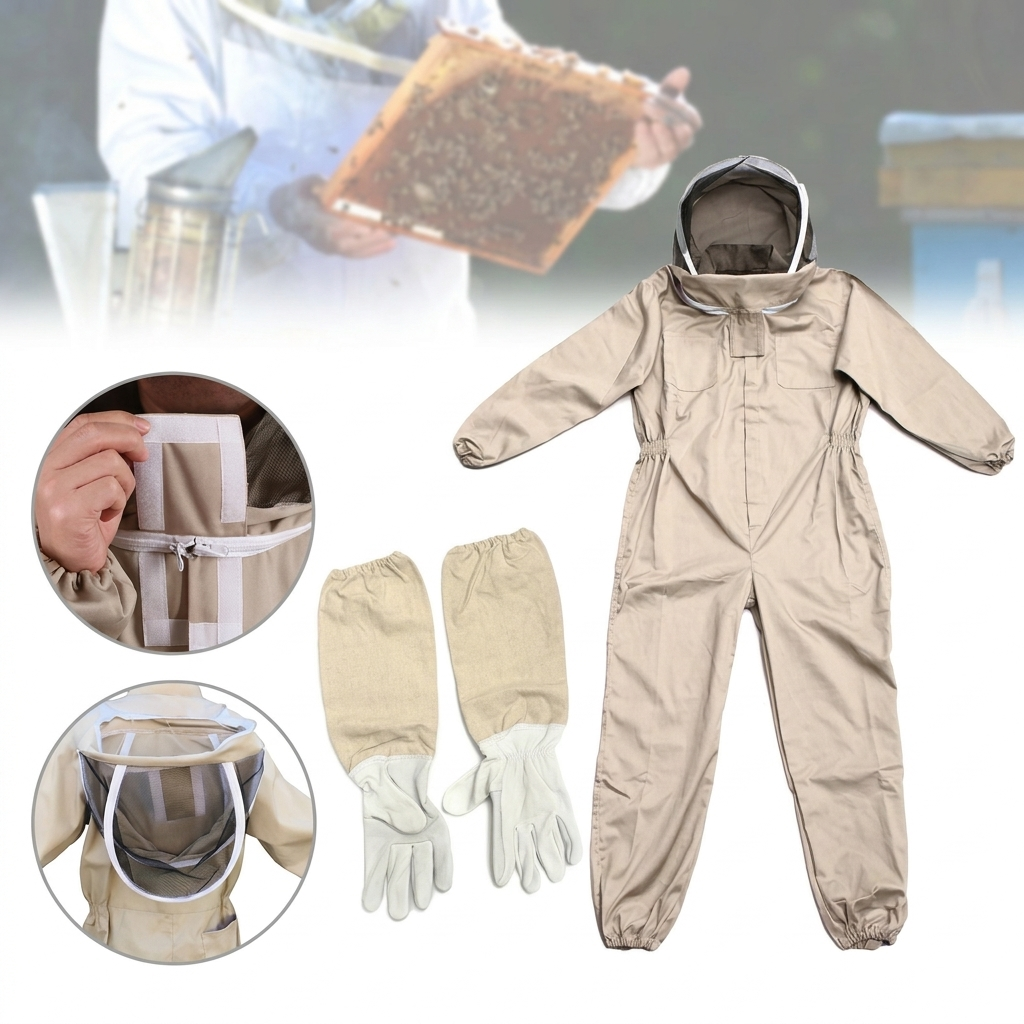 Ventilerad biodlardräkt för unisex med slöja för trädgårdsarbete