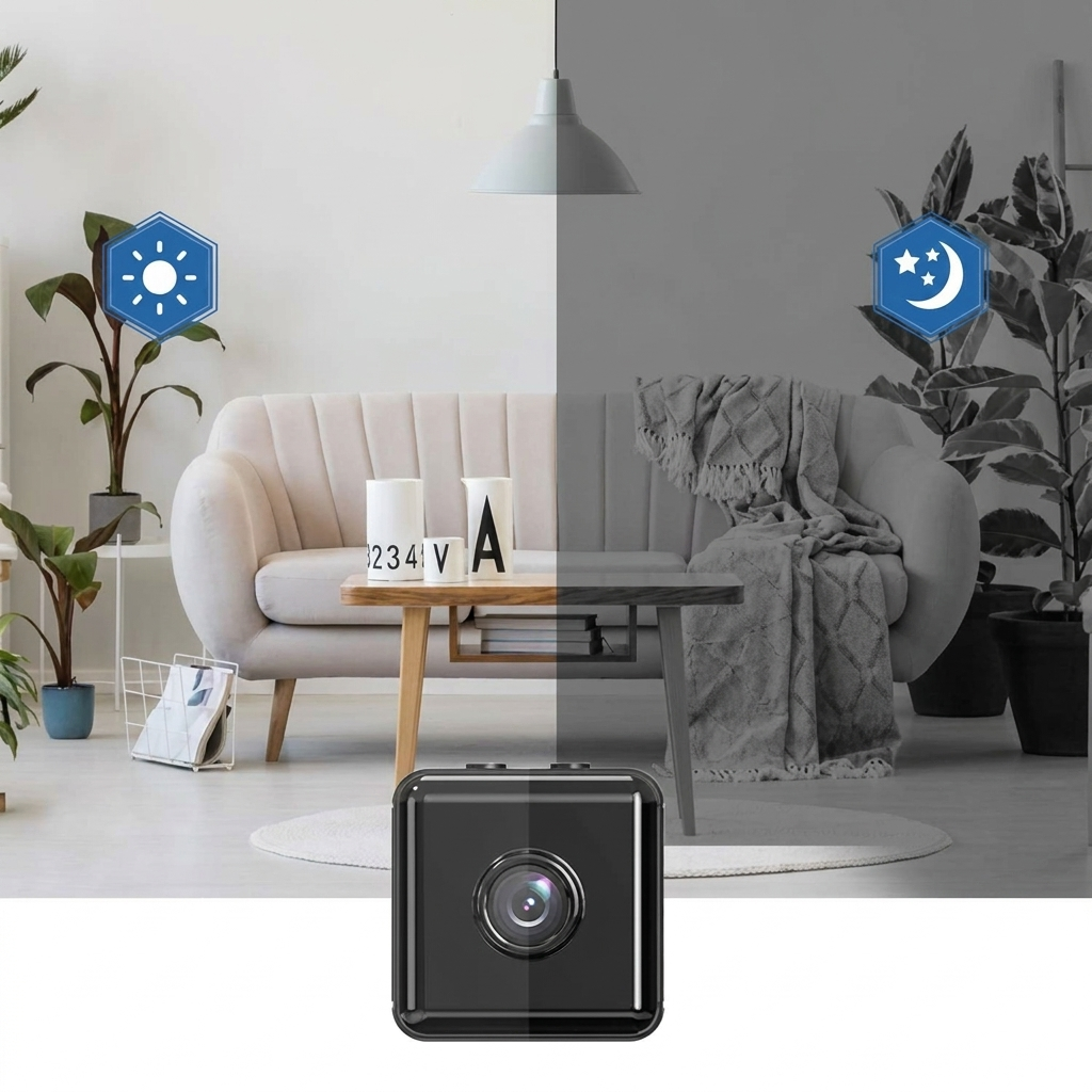 Trådlös säkerhetskamera i full HD för smart hem övervakning