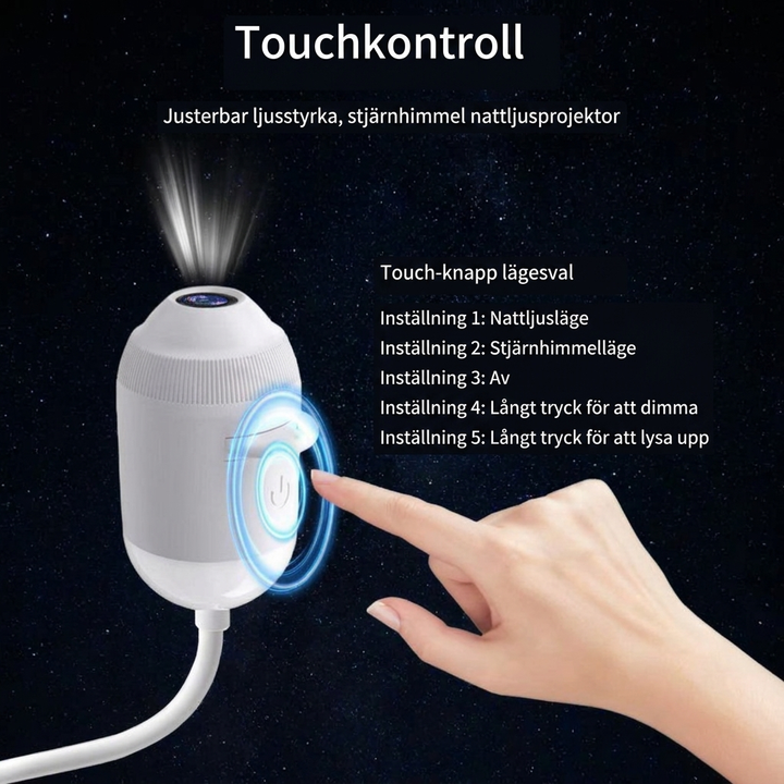 Stjärnhimmel projektor för bil och sovrum med USB-anslutning