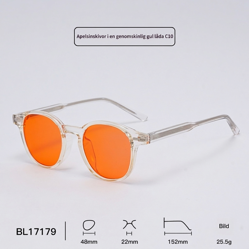 Genomskinliga blåljusglasögon med orange lins C10