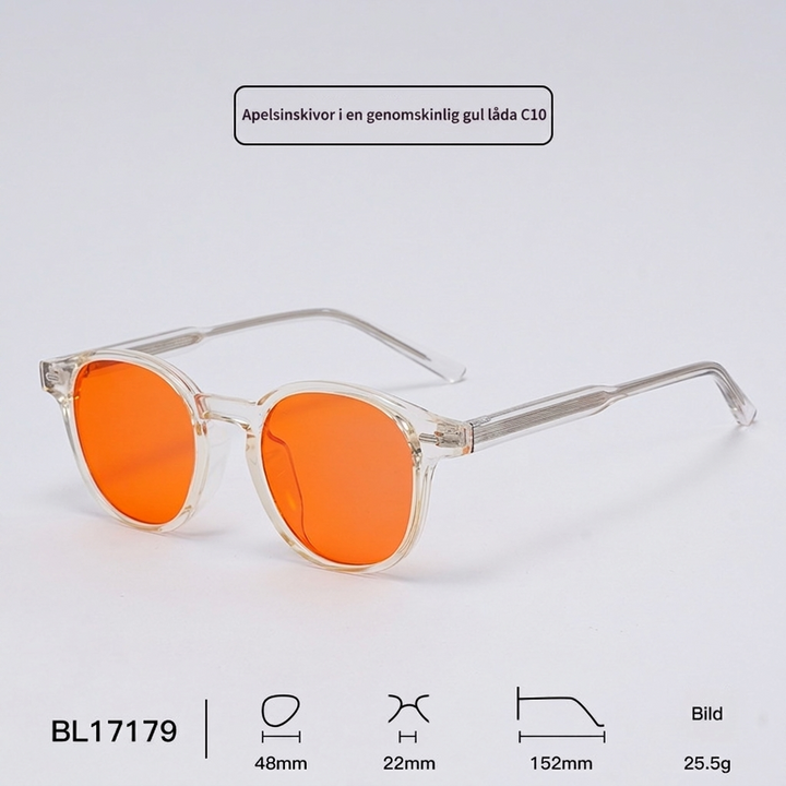 Genomskinliga blåljusglasögon med orange lins C10