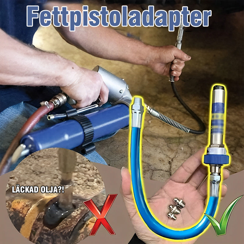 Högtrycksmunstycke för smörjnipplar, ergonomisk metallkonstruktion, perfekt för exakt smörjning i trånga utrymmen.