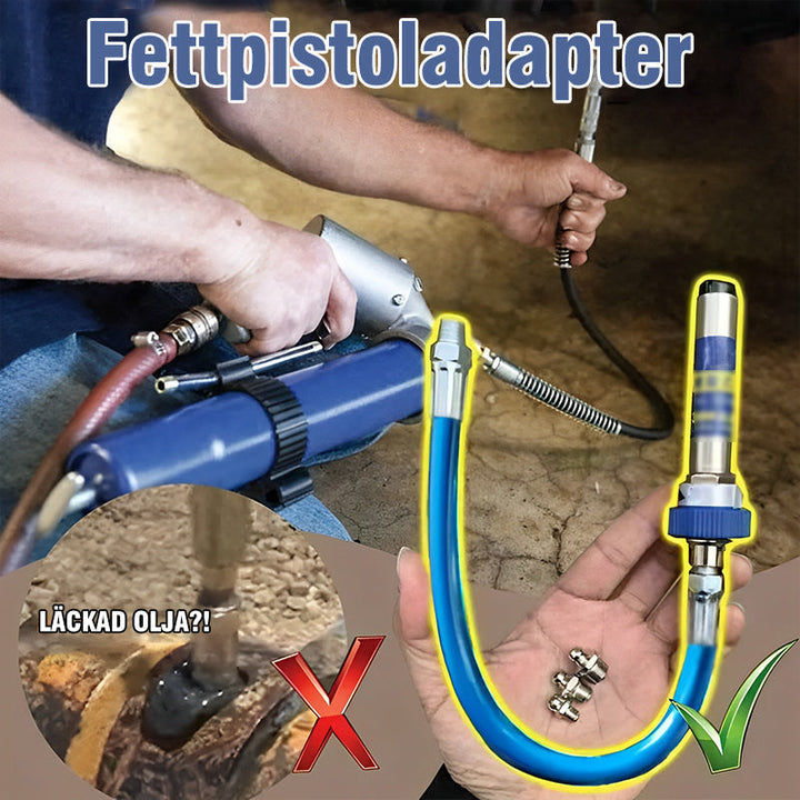 Högtrycksmunstycke för smörjnipplar, ergonomisk metallkonstruktion, perfekt för exakt smörjning i trånga utrymmen.