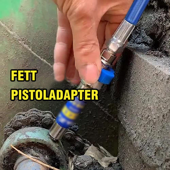 Högtrycksmunstycke för smörjnipplar, ergonomisk metallkonstruktion, perfekt för exakt smörjning i trånga utrymmen.