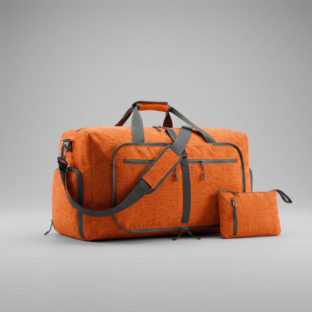 Praktisk hopfällbar resväska, CarrySwiftly. Lättviktig duffelbag för smidig packning och enkel förvaring efter resa.