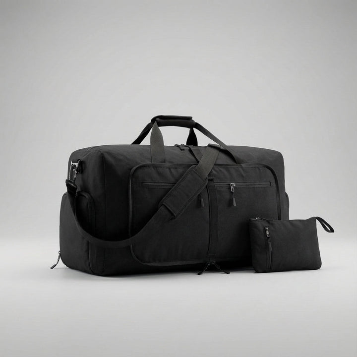 Mångsidig CarrySwiftly resebag, hopfällbar. Passar som sportbag, weekendväska eller extra packning.