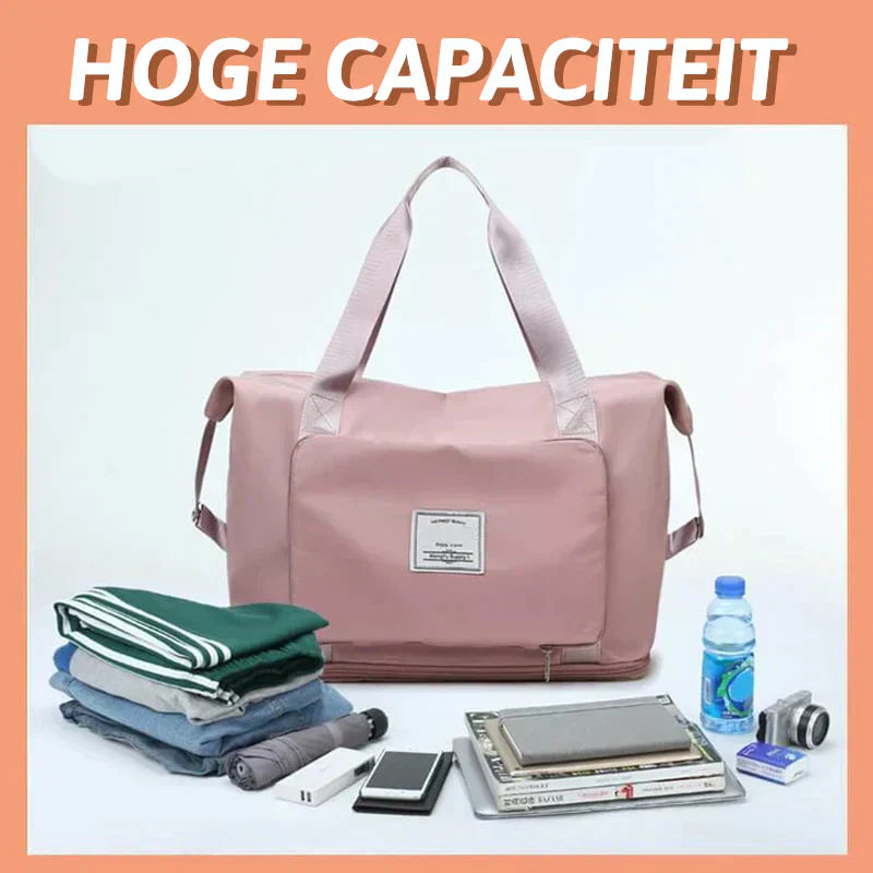 Godkänt handbagage, hopfällbar resväska. Optimerad för flygresor, rymlig & lätt att stuva undan.