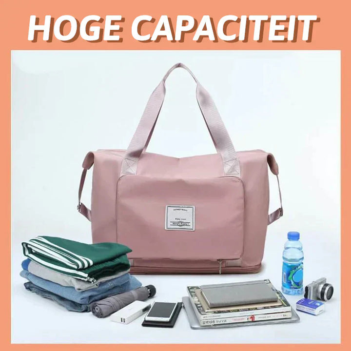 Godkänt handbagage, hopfällbar resväska. Optimerad för flygresor, rymlig & lätt att stuva undan.