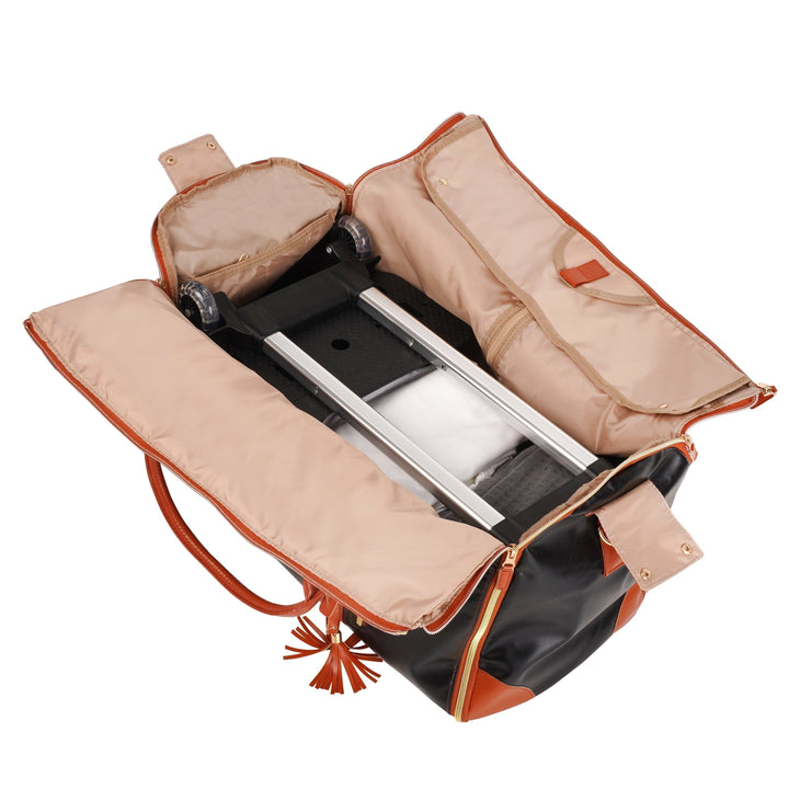 Organiserad packning med denna hopfällbara resväska med hjul. Perfekt som extra bagage.