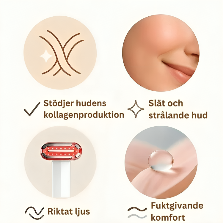 Skönhetsvård med bärbar ansiktsmassageapparat för avancerad hudvård hemma