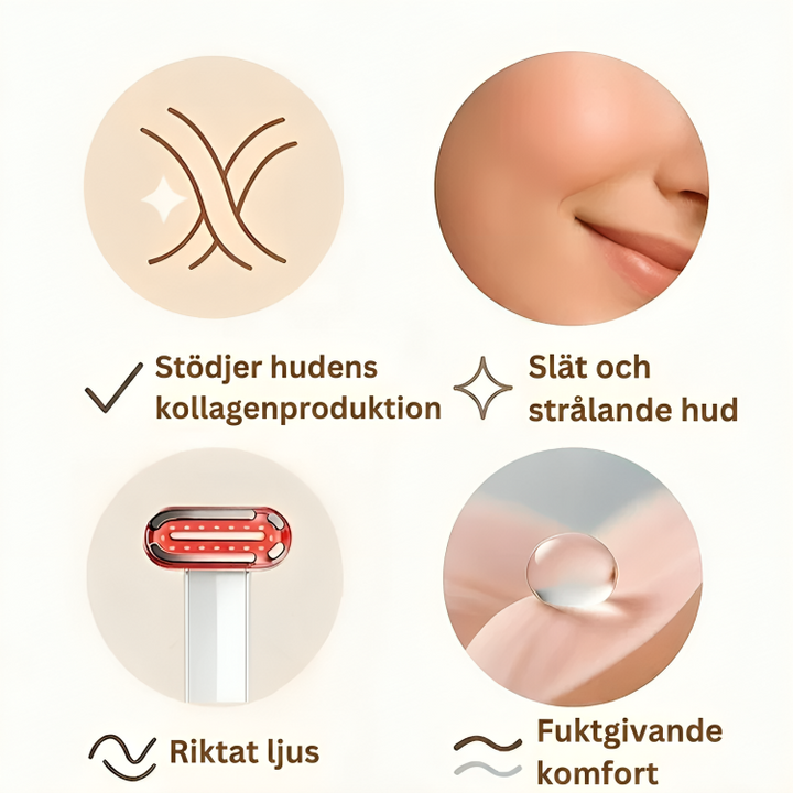 Skönhetsvård med bärbar ansiktsmassageapparat för avancerad hudvård hemma