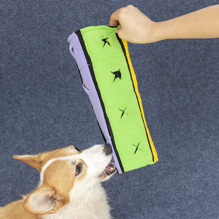 Slitstark valpleksak: Interaktiv hund tugglematta med fack för mat, idealisk för långsam utfodring.
