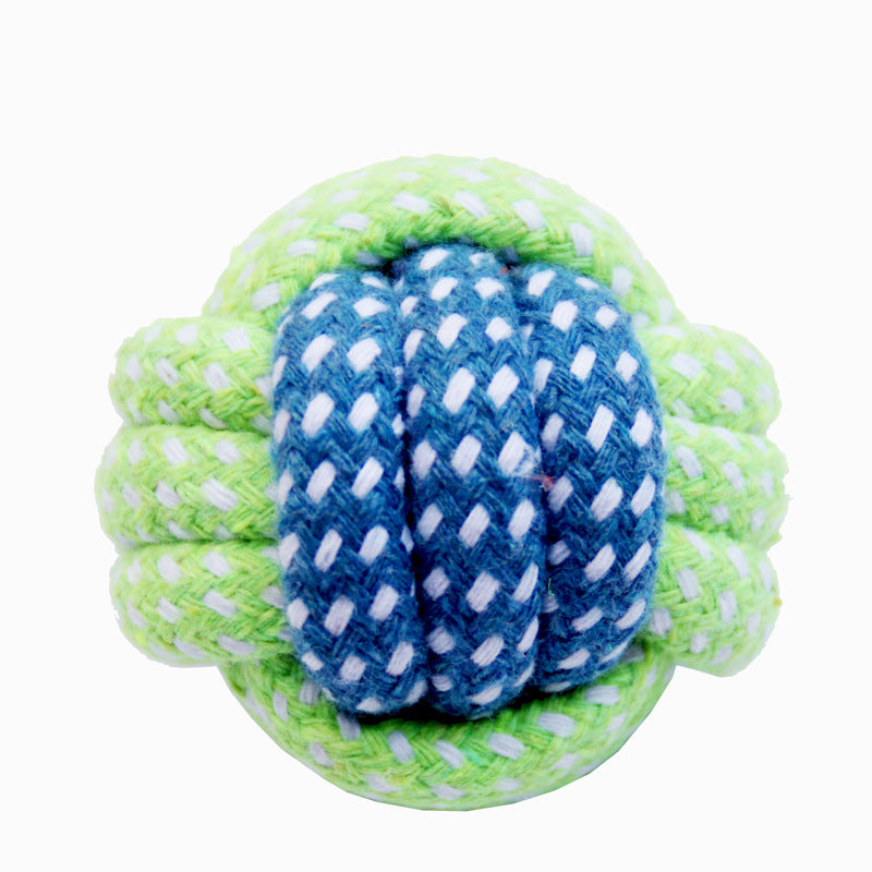 Giftfri bomullsrepsleksak för hundar. Hjälper till att rengöra tänder under lek och tuggning. Säker hundprodukt.