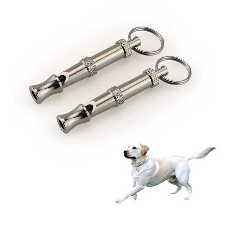 Hållbar hundpipa i rostfritt stål, designad för att förbättra lydnadsträning och djurkommunikation.