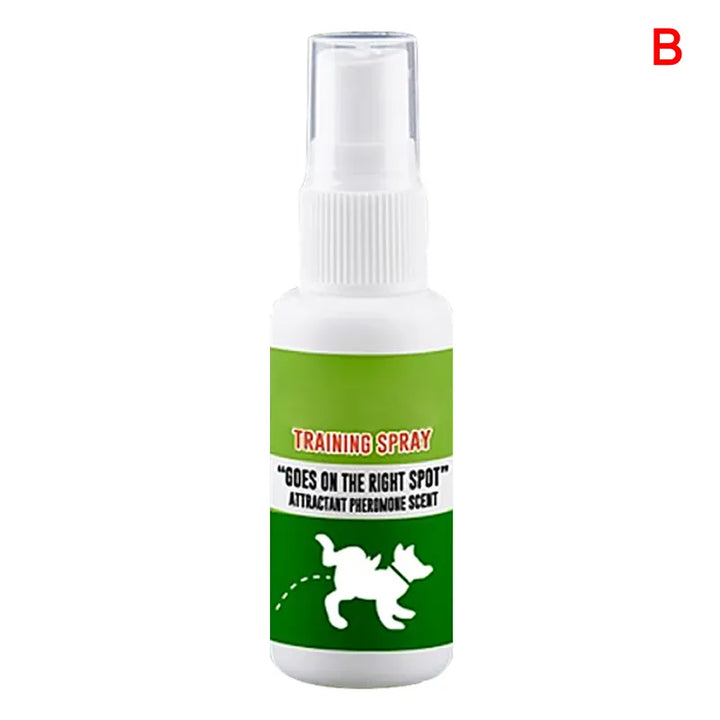 Hundspray för toalettträning, guidar valpar och hundar till rätt plats. För effektiv djurvård.