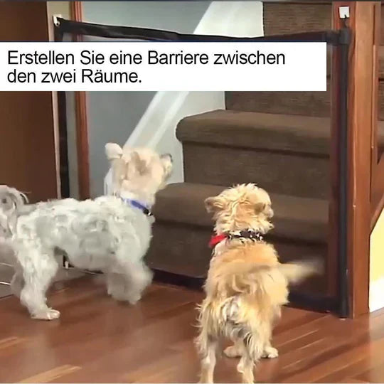 Justerbart husdjursgaller, vitt. Flexibelt säkerhetsgaller som passar olika öppningar för hund/katt.
