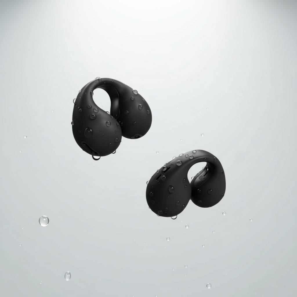 HydroSound vattentåliga in-ear hörlurar, trådlösa med Bluetooth för musik och ljud vid all typ av träning.
