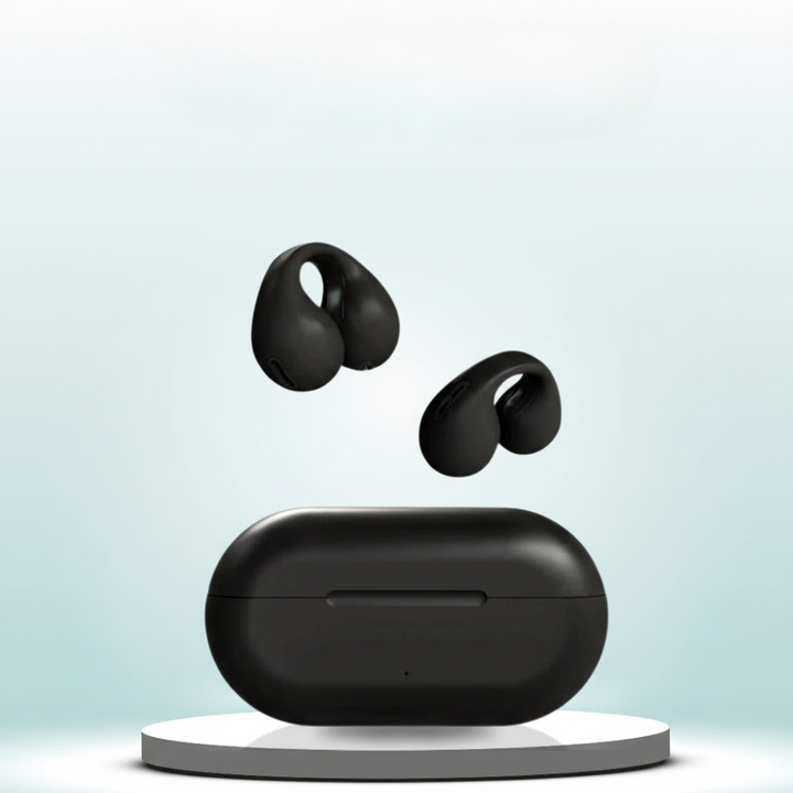 Bekväma HydroSound trådlösa in-ear hörlurar, vattentåliga och perfekta för musikupplevelser under träning.