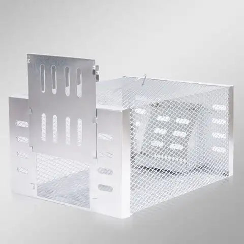 Hygienisk musfälla designad för enkel och beröringsfri borttagning av gnagare i hemmet.