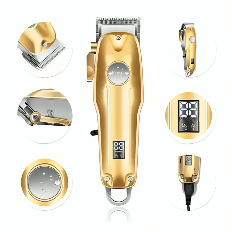 Professionellt grooming kit med hårtrimmer och tillbehör för barberare