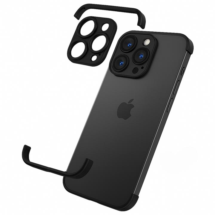 Funktionellt metallskal för iPhone med slimmadprofil