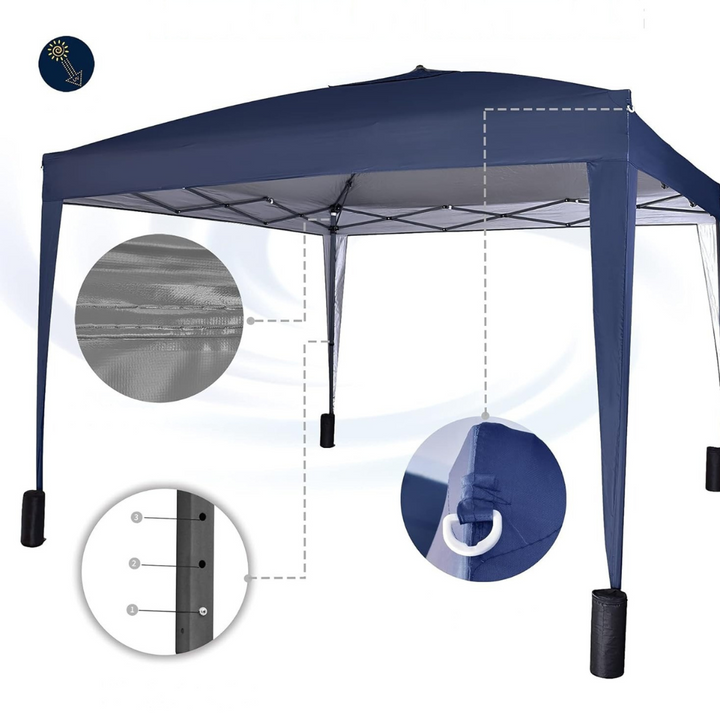 Stabil gazebo och campingtält för utomhusbruk i grönytor
