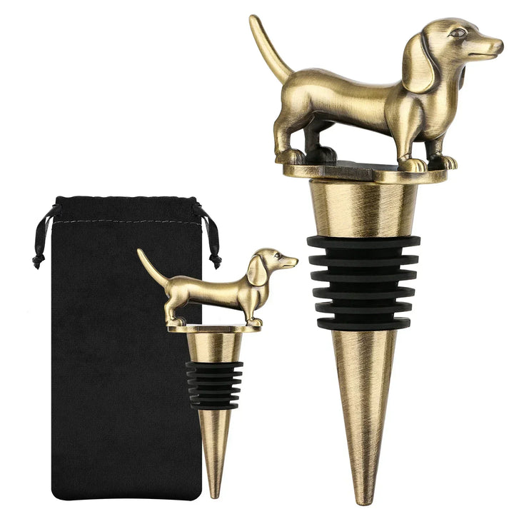 Exklusiv vinpropp med hundtema som kombinerar funktion med snygg design för vin.