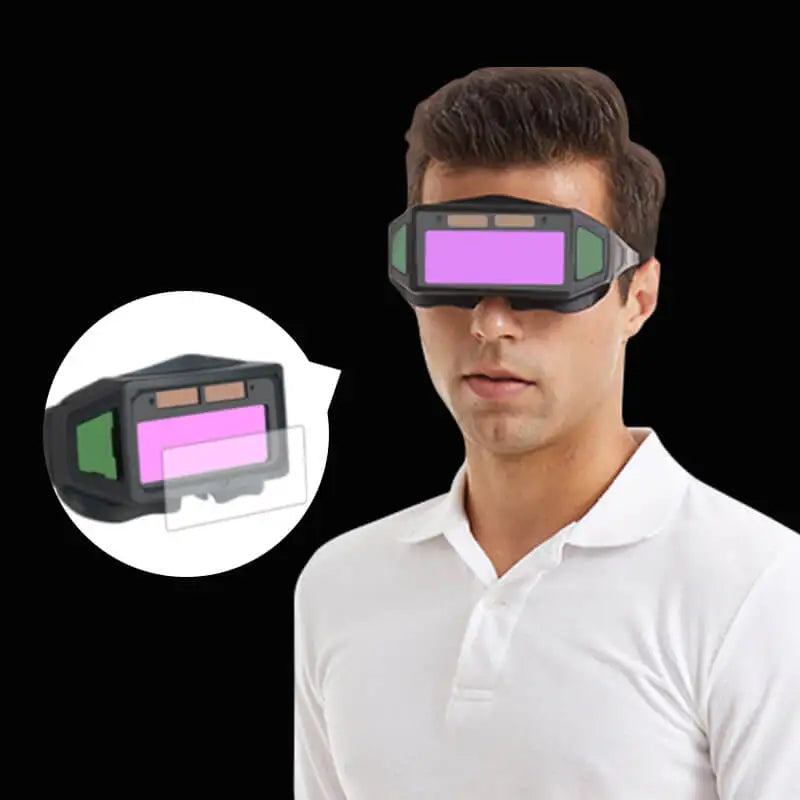 Smidiga automatiska svetsglasögon för säkerhet vid svetsning och DIY-projekt i verkstaden