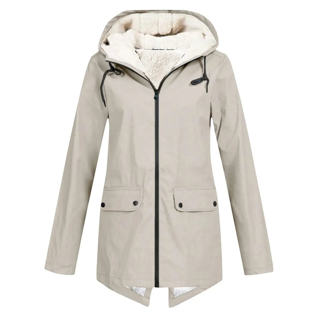 Snygg och varm vinterjacka modell trenchcoat för damer i klassisk stil