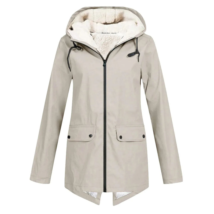 Snygg och varm vinterjacka modell trenchcoat för damer i klassisk stil