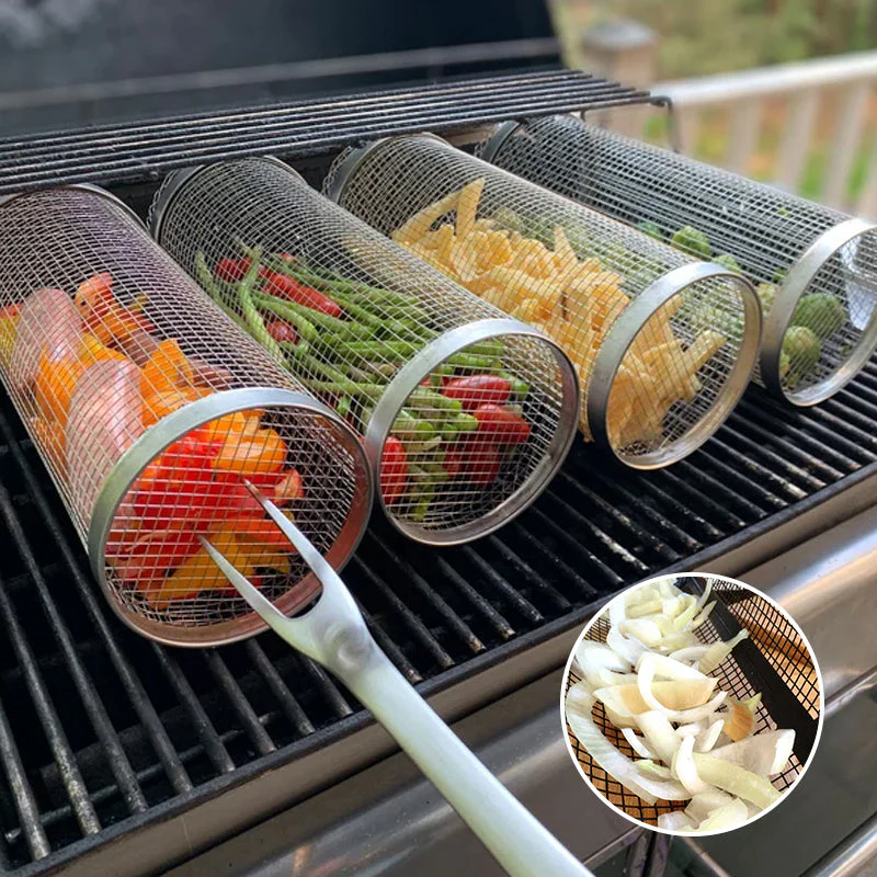 BBQ Grillkorg - Roterande och Hållbar Grillaccessoar