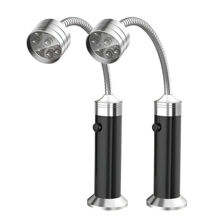 Tvåpack magnetiska LED-grilllampor med flexibel svanhals
