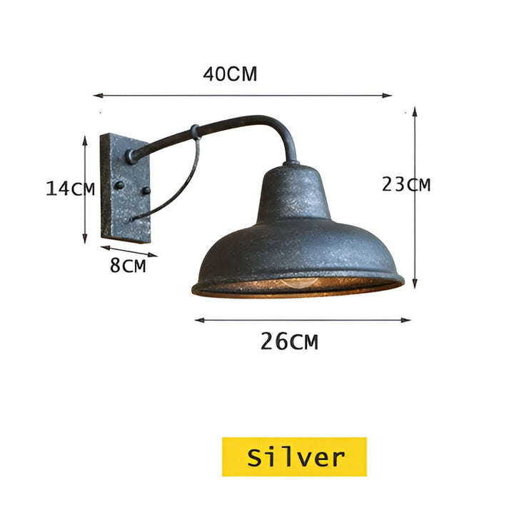 Elegant designlampa, industriell vägglampa i antik stil. Perfekt som rustik accent.