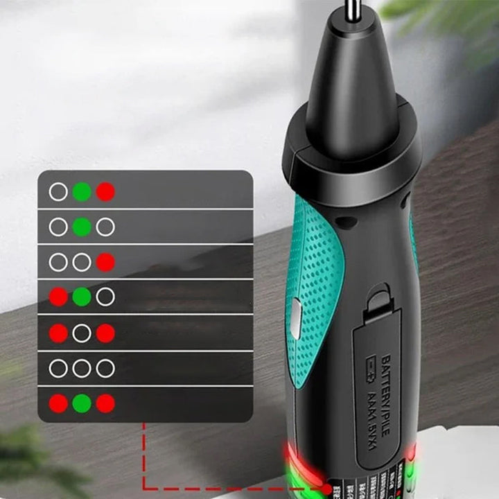 "Intelligent kretsdetektor med ljus- och larmsignal i svart yta, visar visuell indikator och alarm för kretsproblem."