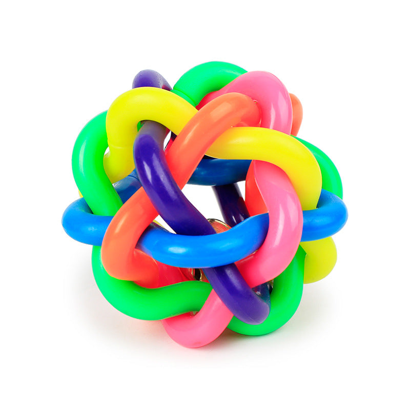 Gummihundleksak med klocka som stimulerar valpar och hundar till långvarig lek och mental aktivering.