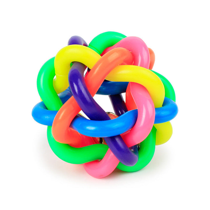 Gummihundleksak med klocka som stimulerar valpar och hundar till långvarig lek och mental aktivering.